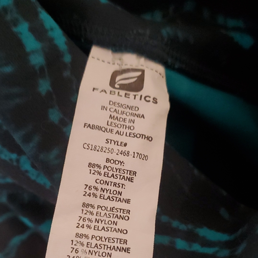 Fabletics Blue Patterned Women's Active Leggings - image 2